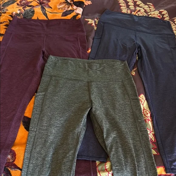 3 aerie fleece feel lined pocket leggings - Picture 1 of 3